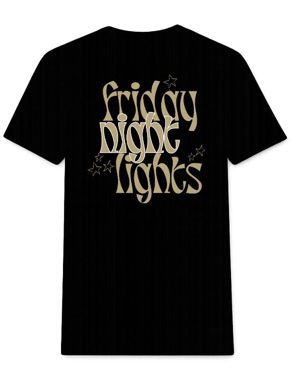 Custom short sleeve shirt with gold lettering